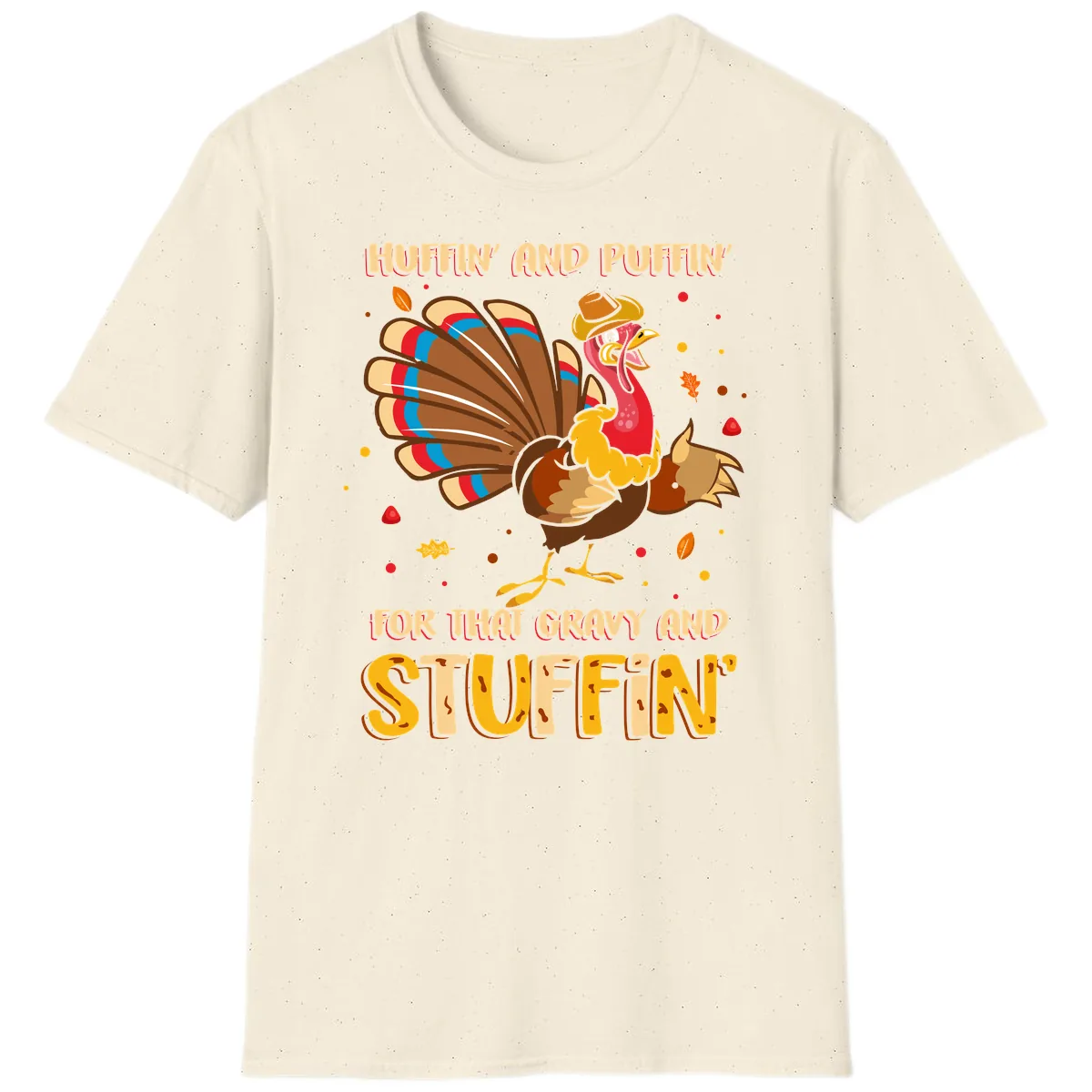 Huffin And Puffin For Gravy Stuffin T-Shirt in Natural