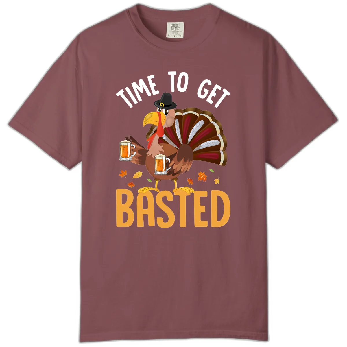 Time To Get Basted Turkey Design Comfort Color in Brick