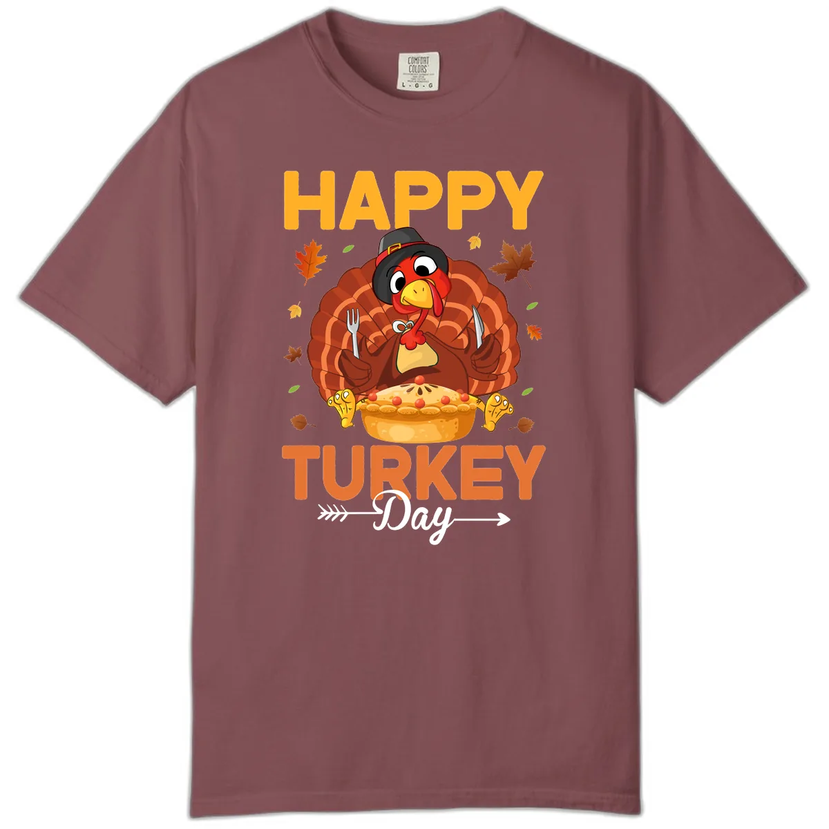 Happy Turkey Day Feast Comfort Color in Brick