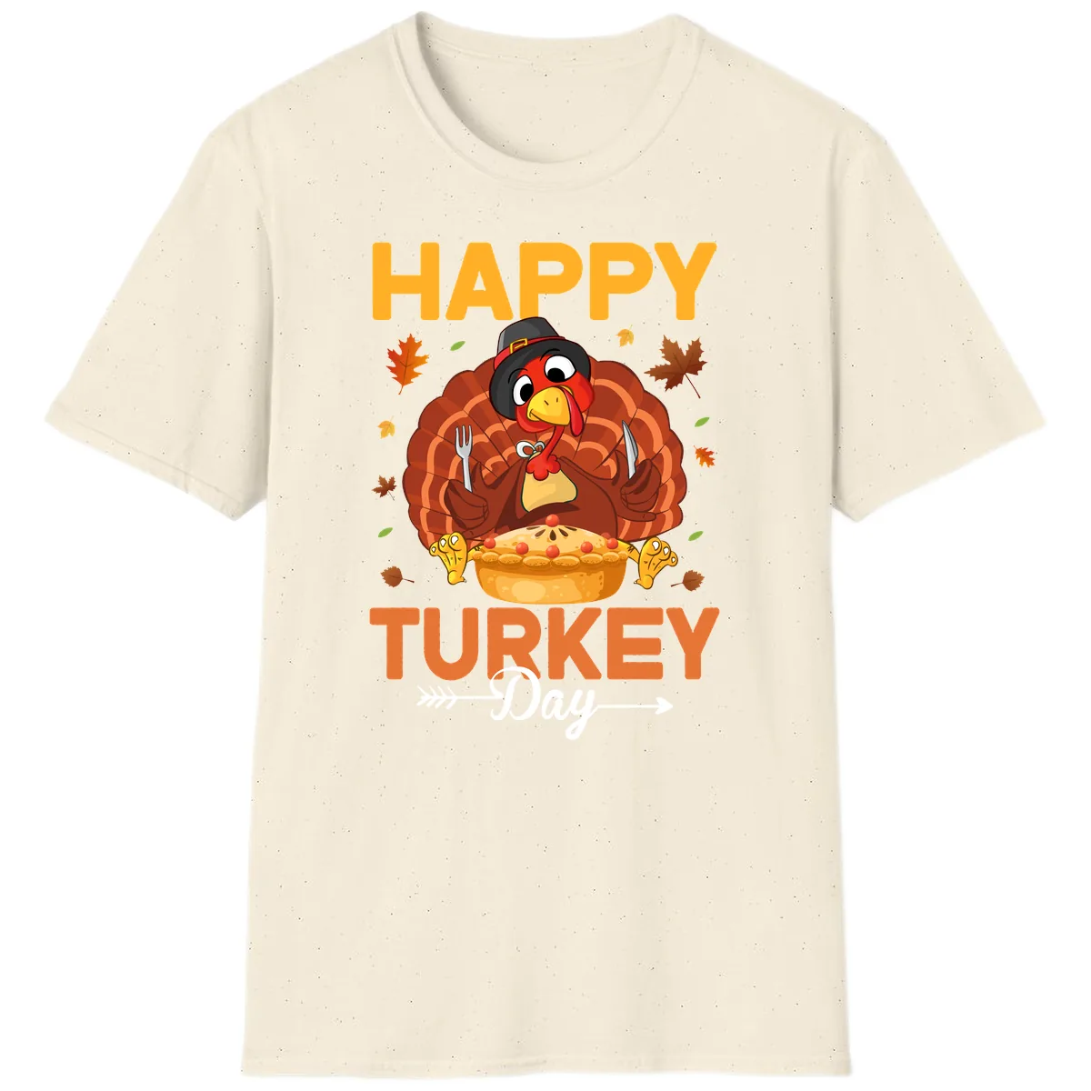 Happy Turkey Day Feast T-Shirt in Natural
