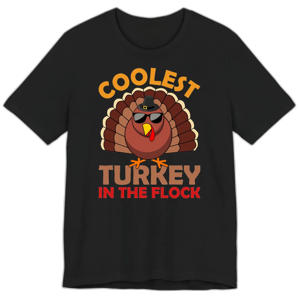 Coolest Turkey In The Flock Premium T-Shirt in Black