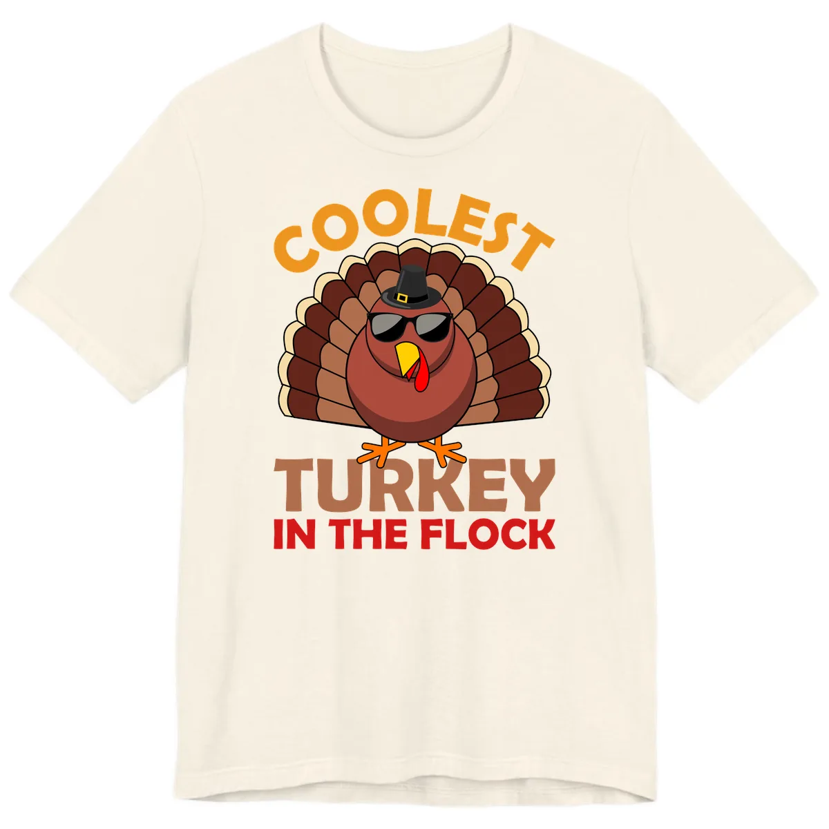 Coolest Turkey In The Flock Premium T-Shirt in Natural