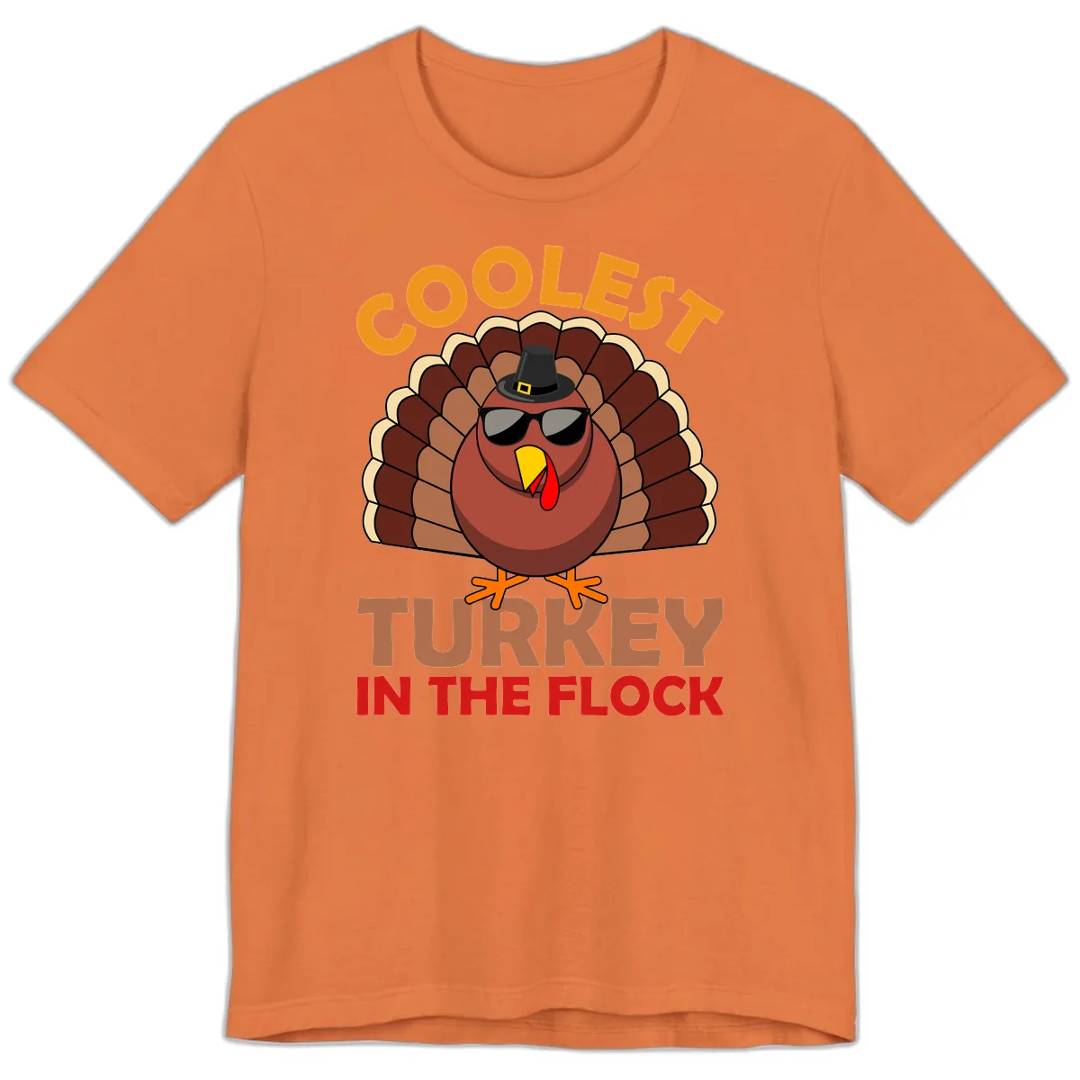 Coolest Turkey In The Flock Premium T-Shirt in Burnt Orange