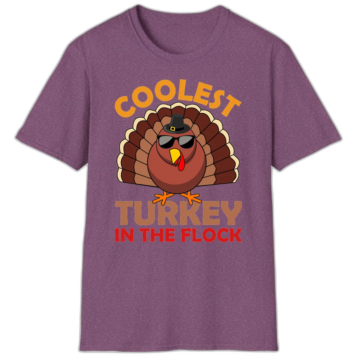 Coolest Turkey In The Flock T-Shirt in Heather Maroon