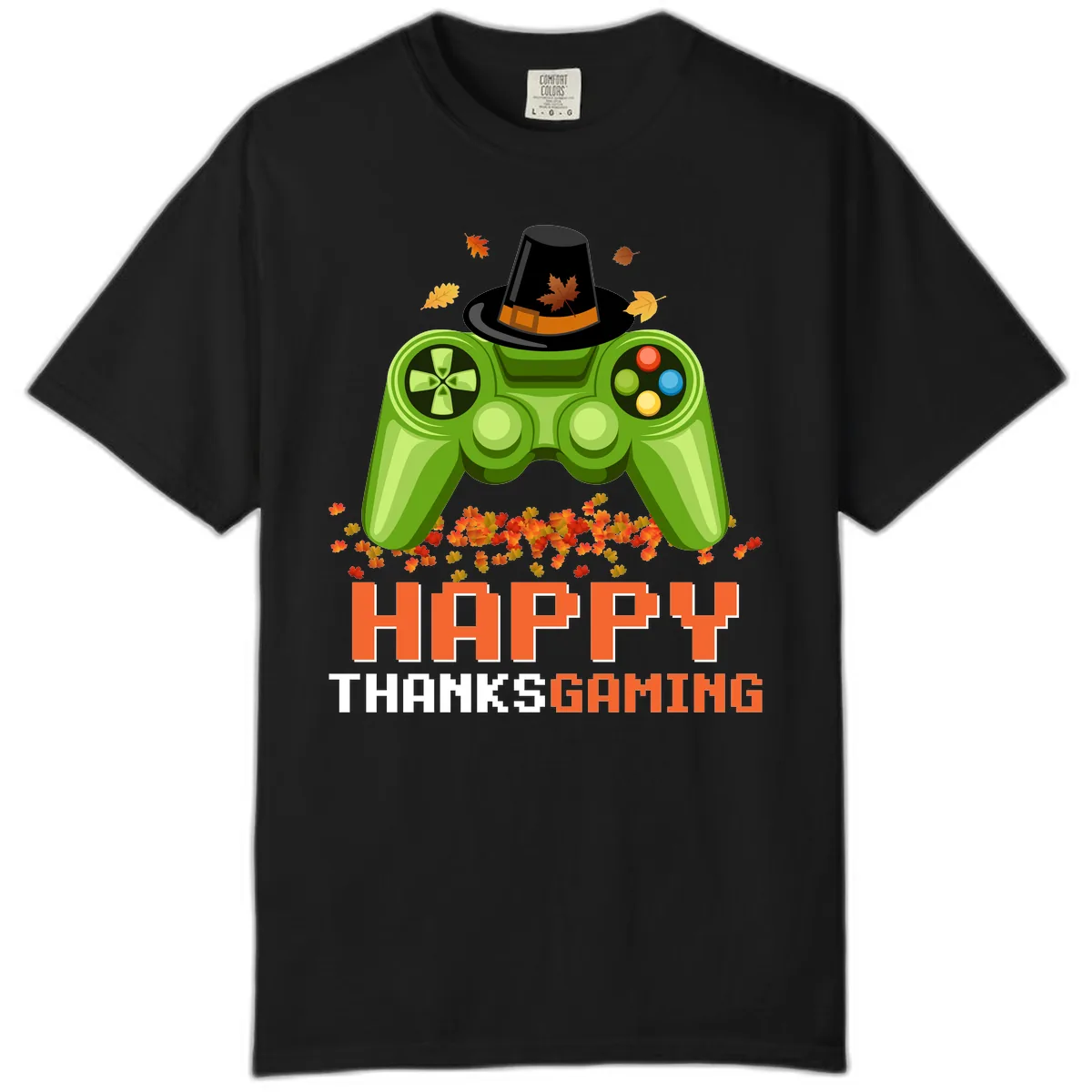 Happy Thanksgiving Gaming Design Comfort Color in Black
