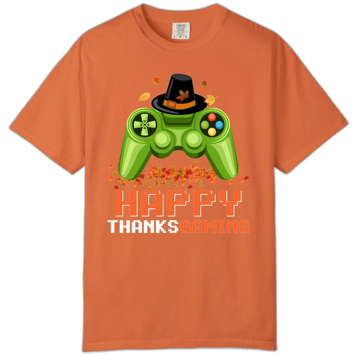 Happy Thanksgiving Gaming Design Comfort Color in Burnt Orange