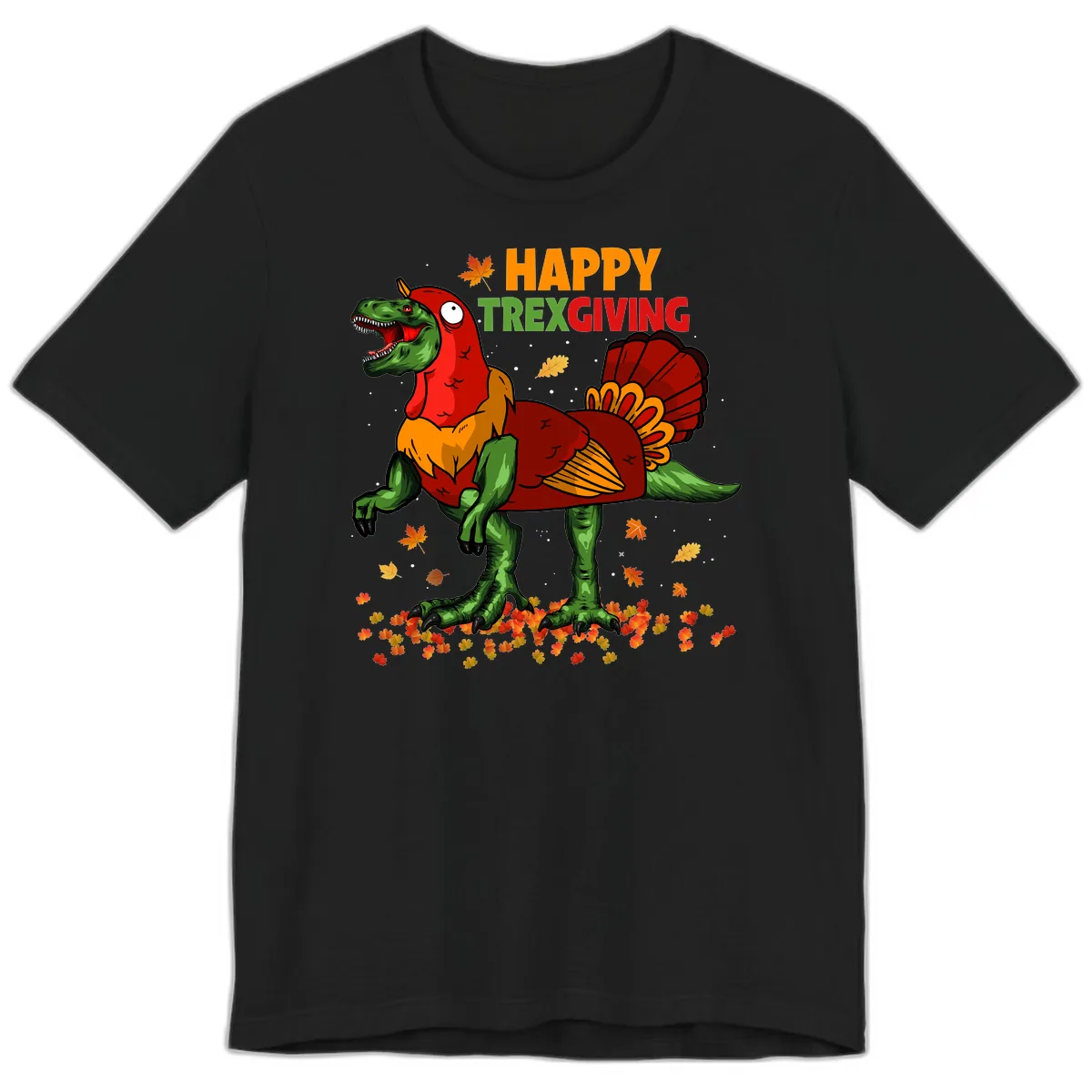 Happy Trexgiving Dinosaur Turkey Costume Premium T-Shirt in Black