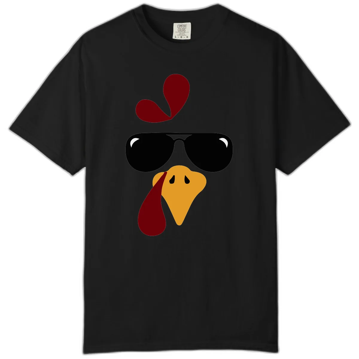 Cool Turkey Face Sunglasses Comfort Color in Black
