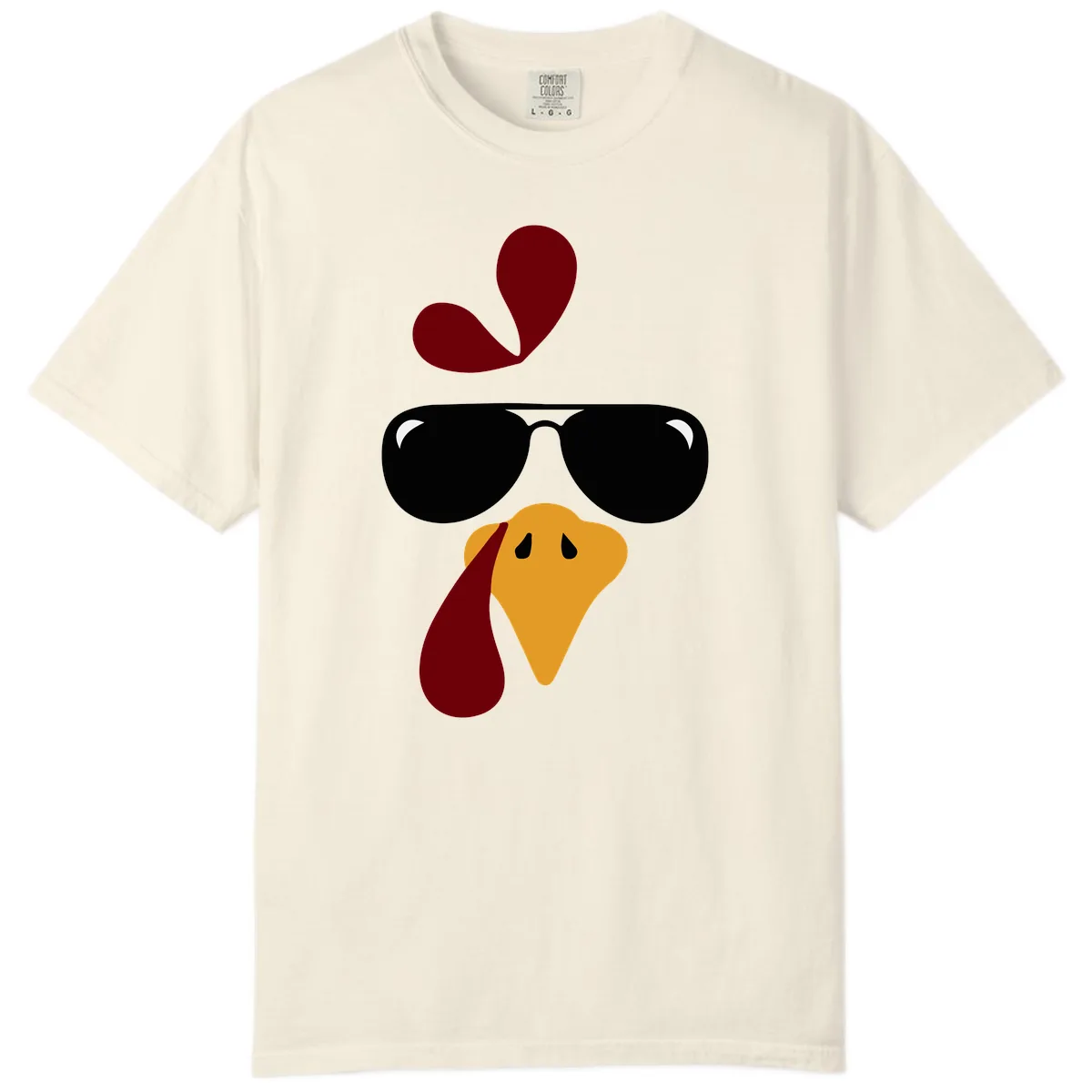Cool Turkey Face Sunglasses Comfort Color in Ivory