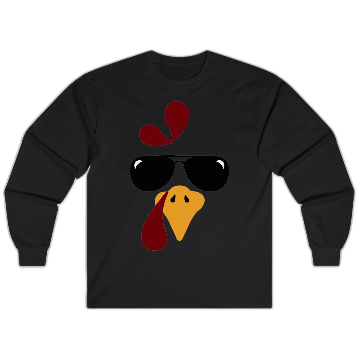 Cool Turkey Face Sunglasses Long Sleeve in Black