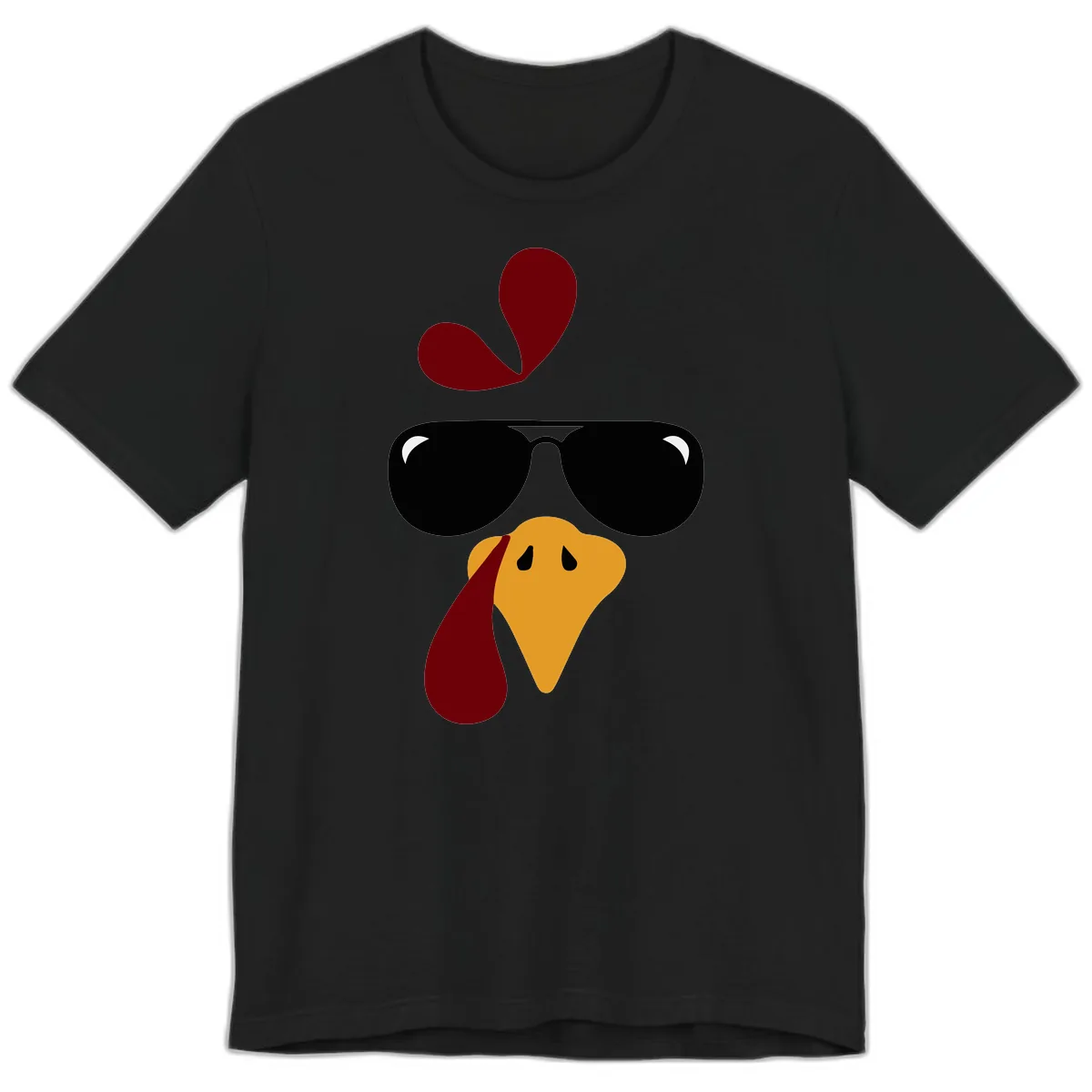 Cool Turkey Face Sunglasses Premium T-Shirt in Black