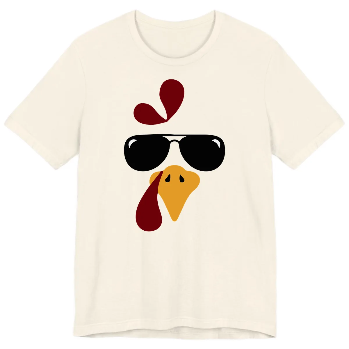 Cool Turkey Face Sunglasses Premium T-Shirt in Natural