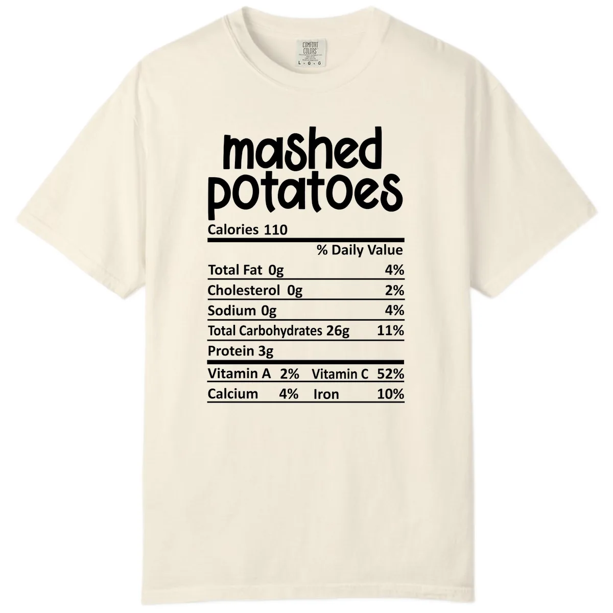 Mashed Potatoes Nutrition Facts Comfort Color in Ivory