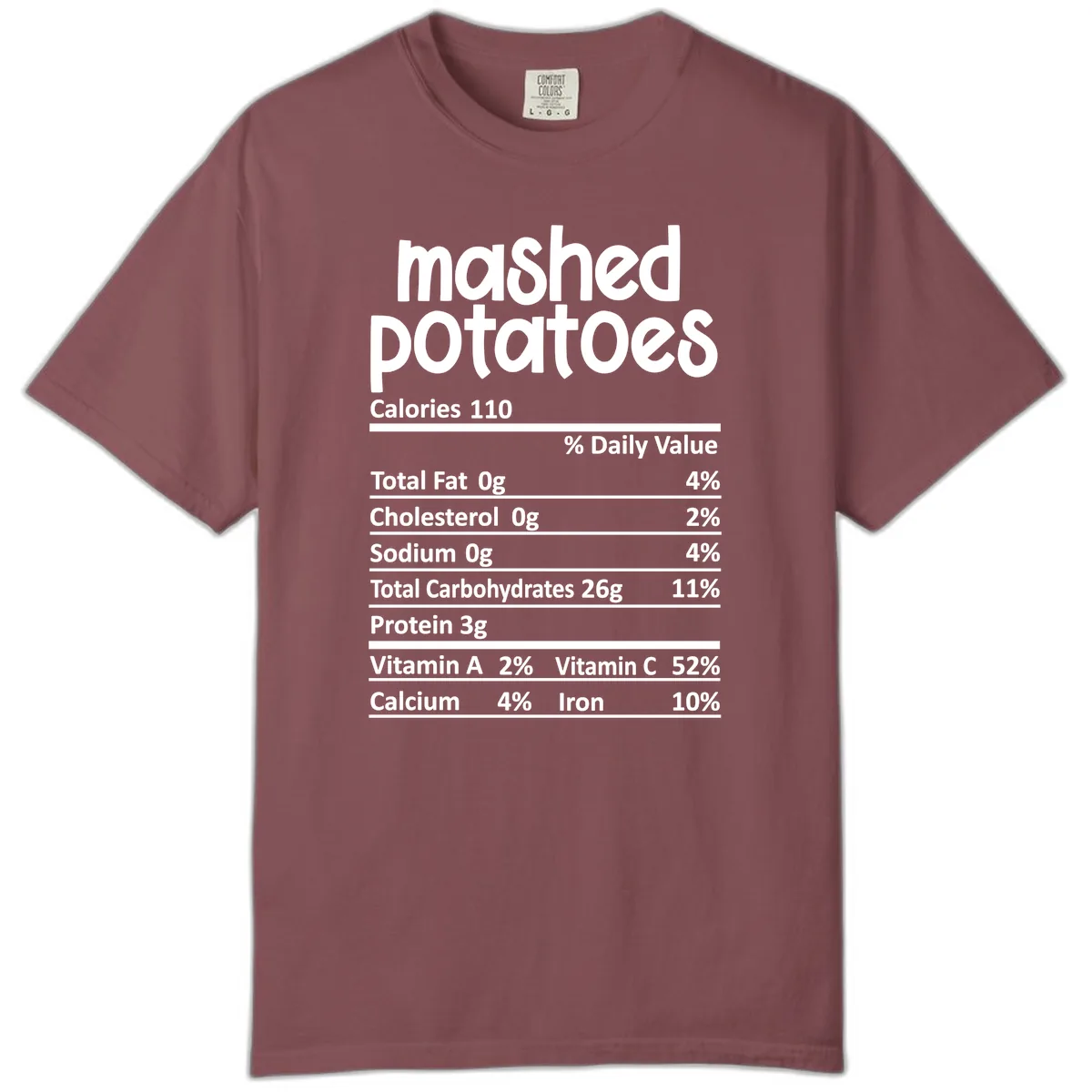 Mashed Potatoes Nutrition Facts Comfort Color in Brick