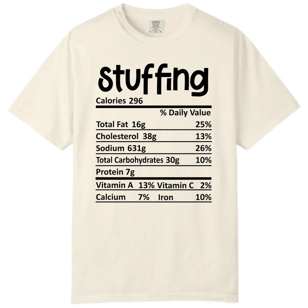 Stuffing Nutrition Facts Comfort Color in Ivory