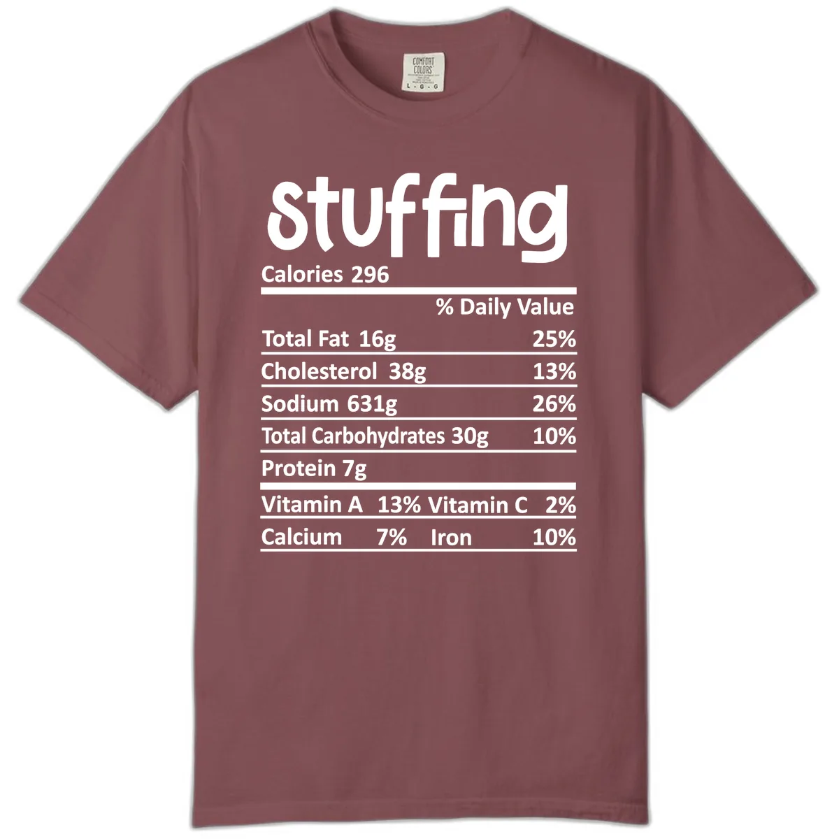 Stuffing Nutrition Facts Comfort Color in Brick