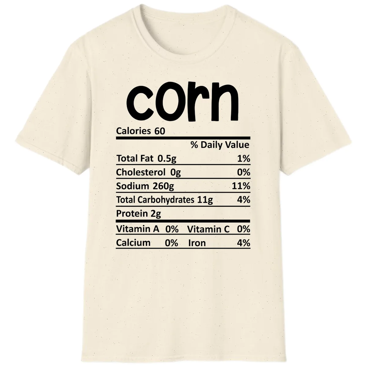 Nutritional Facts Corn Tee T-Shirt in Natural