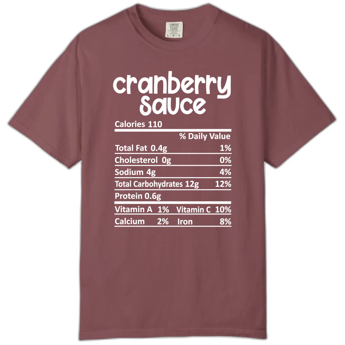 Cranberry Sauce Nutrition Facts Comfort Color in Brick