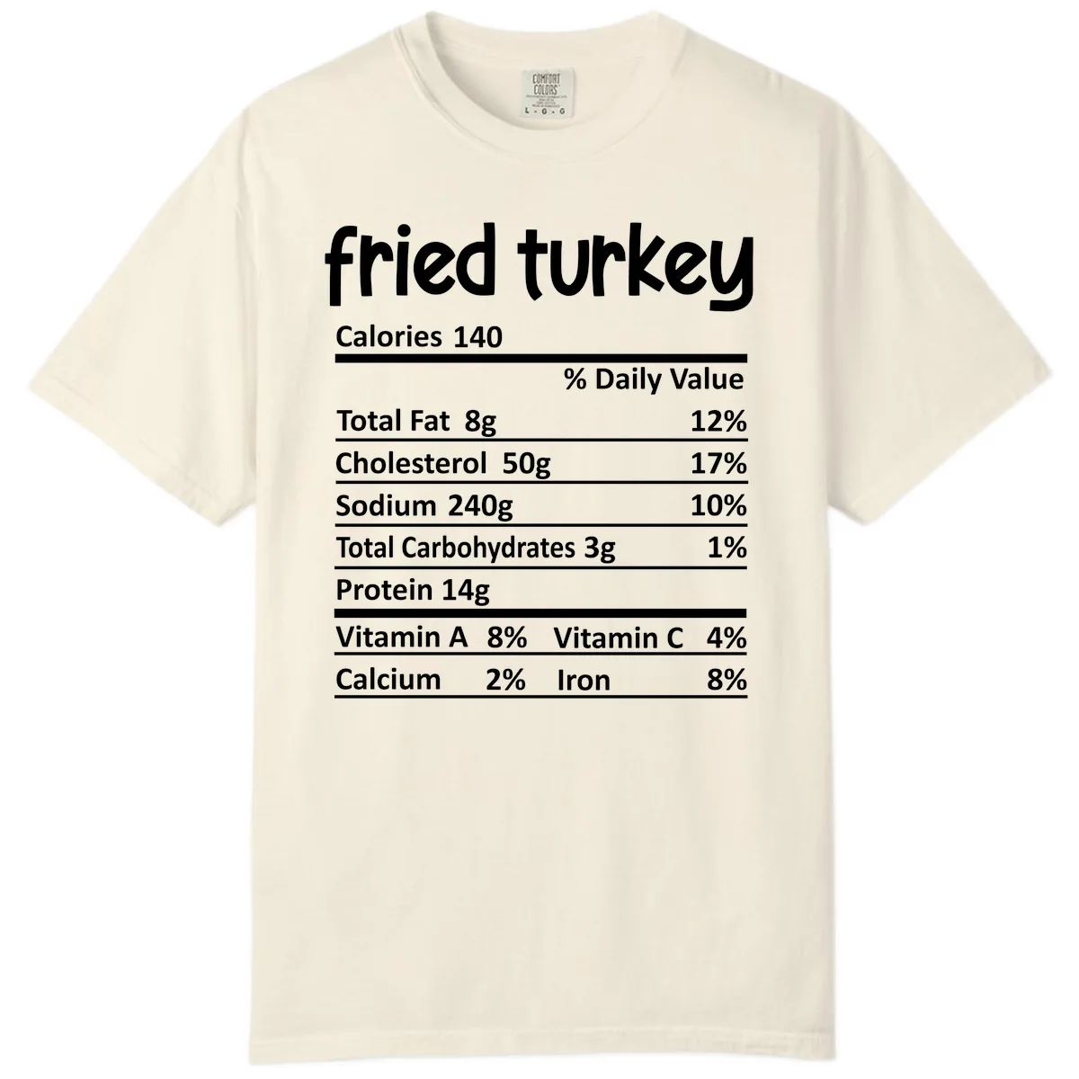 Fried Turkey Nutrition Facts Comfort Color in Ivory