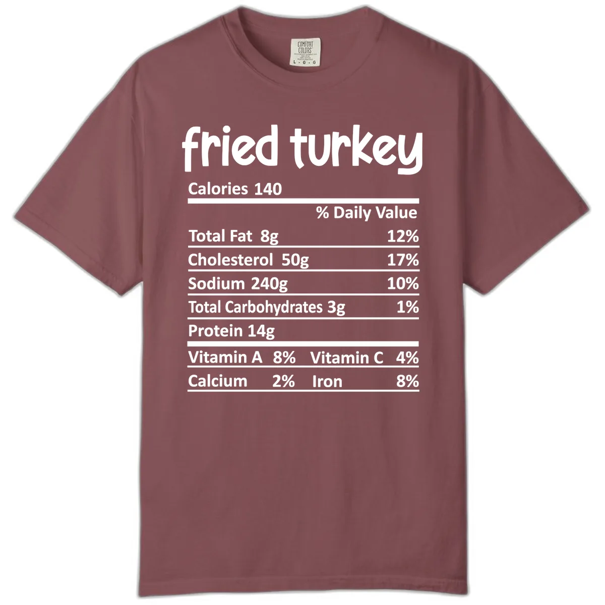 Fried Turkey Nutrition Facts Comfort Color in Brick