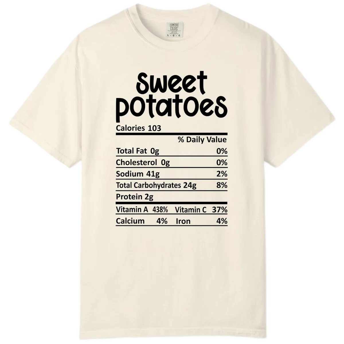 Sweet Potatoes Nutrition Facts Comfort Color in Ivory