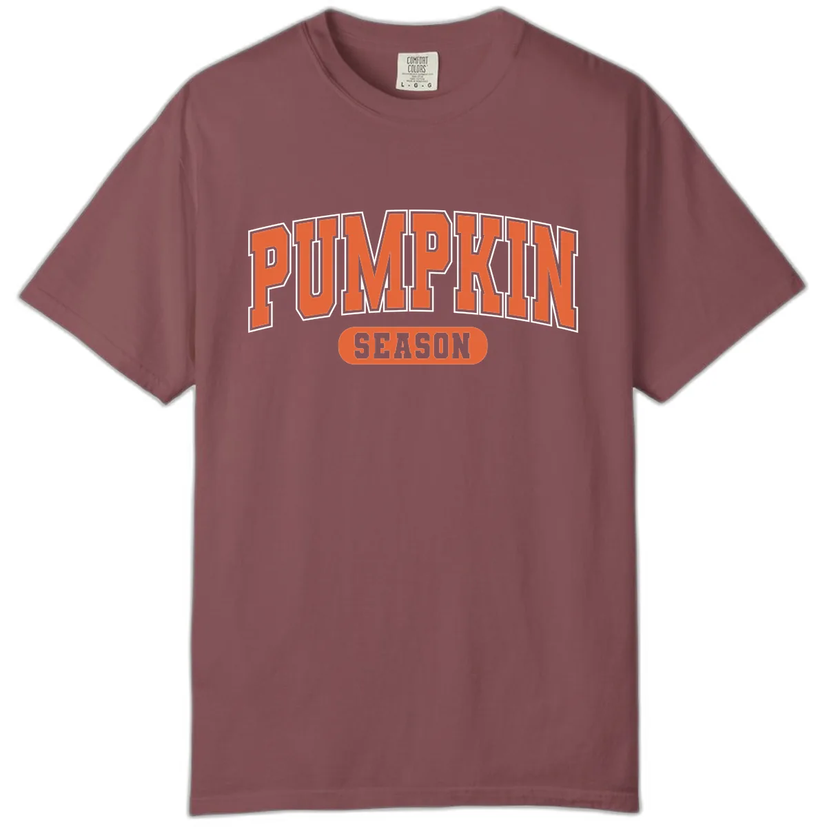 Pumpkin Season Fall Varsity Comfort Color in Brick