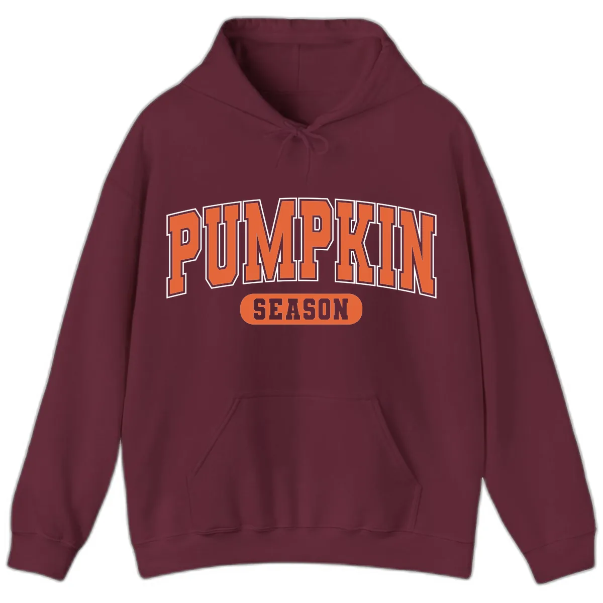Pumpkin Season Fall Varsity Hoodie in Maroon