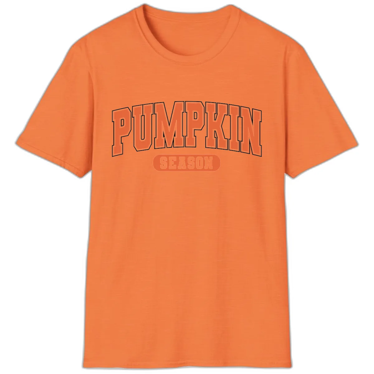 Pumpkin Season Fall Varsity T-Shirt in Heather Orange