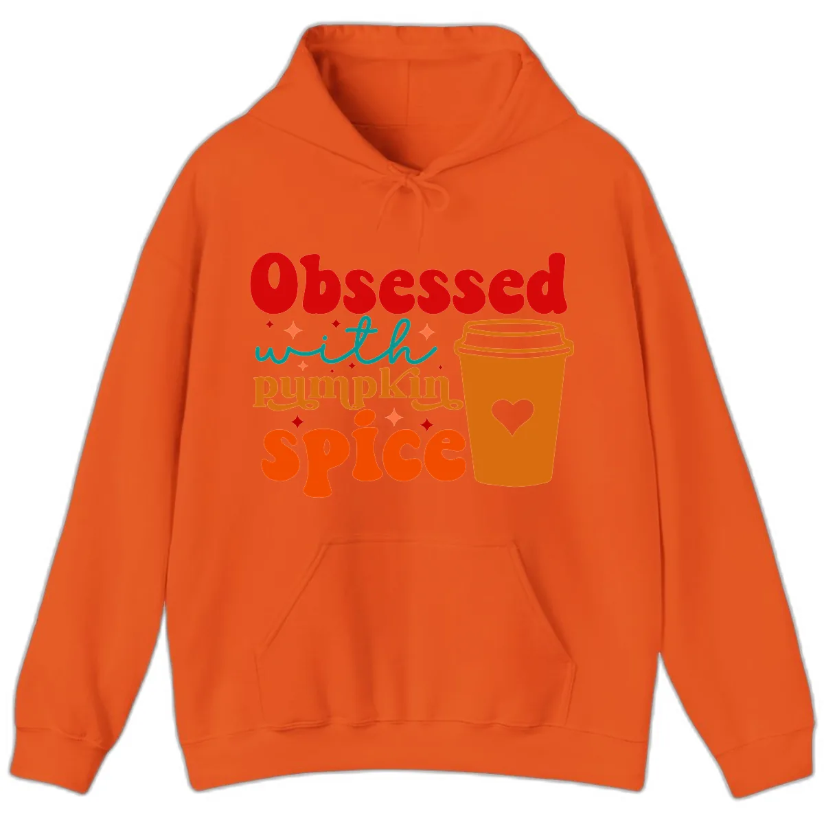 Obsessed With Pumpkin Spice Coffee Hoodie in Orange