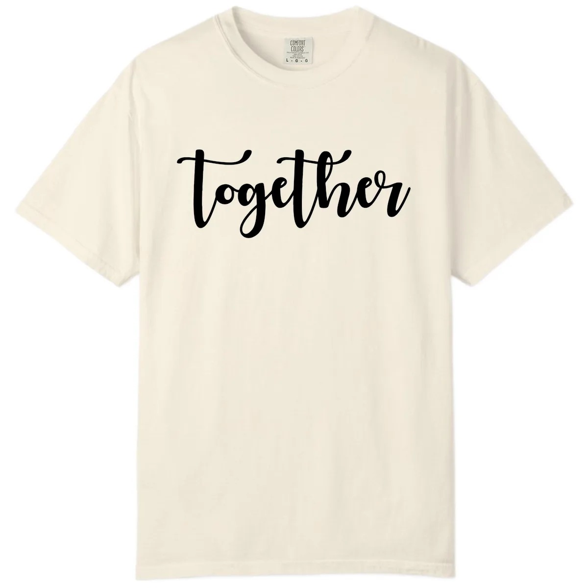 Together Script Typography Comfort Color in Ivory