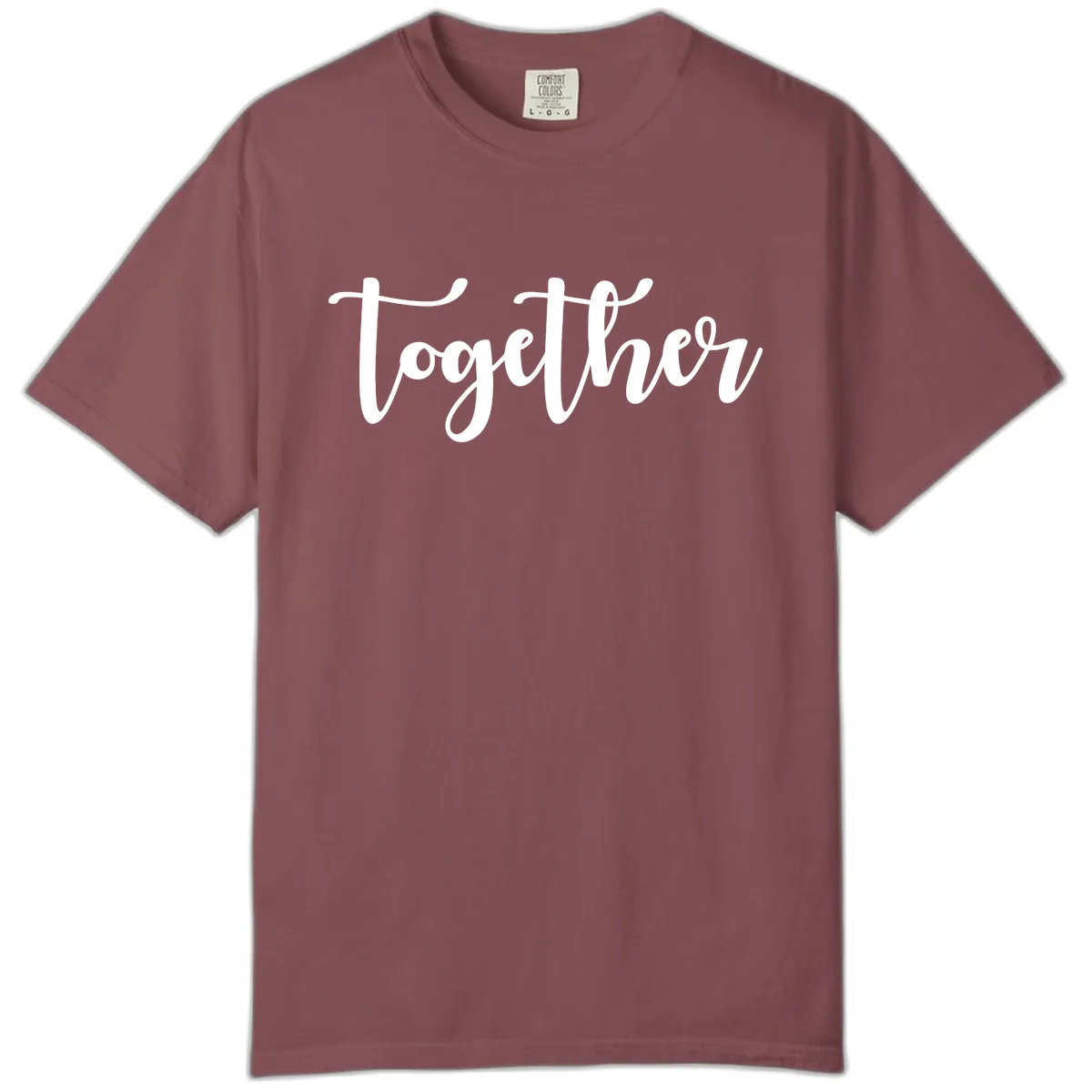 Together Script Typography Comfort Color in Brick