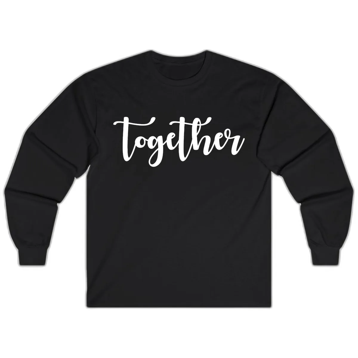 Together Script Typography Long Sleeve in Black