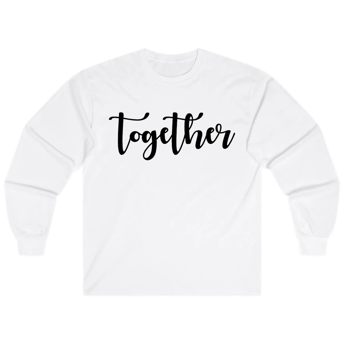Together Script Typography Long Sleeve in White
