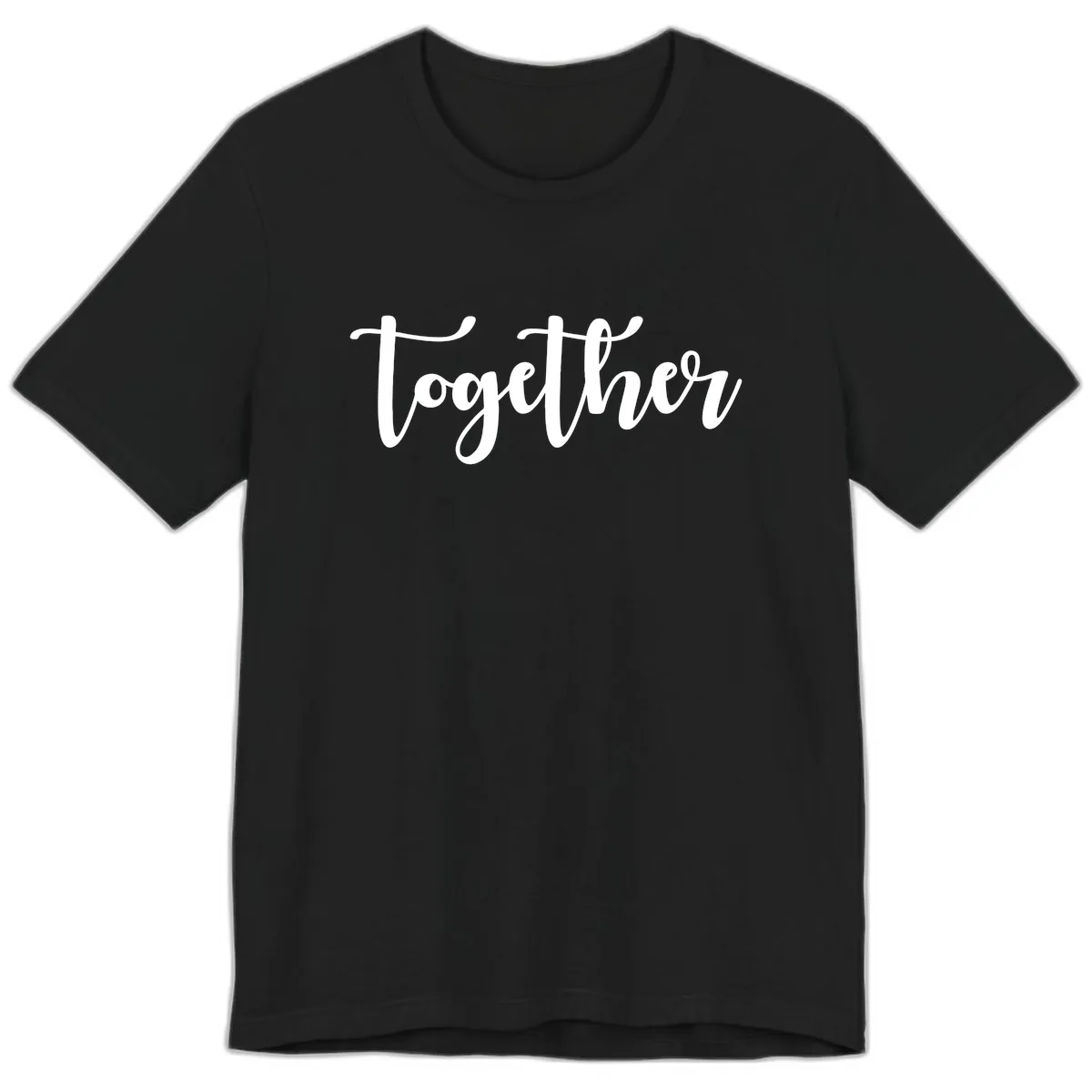 Together Script Typography Premium T-Shirt in Black