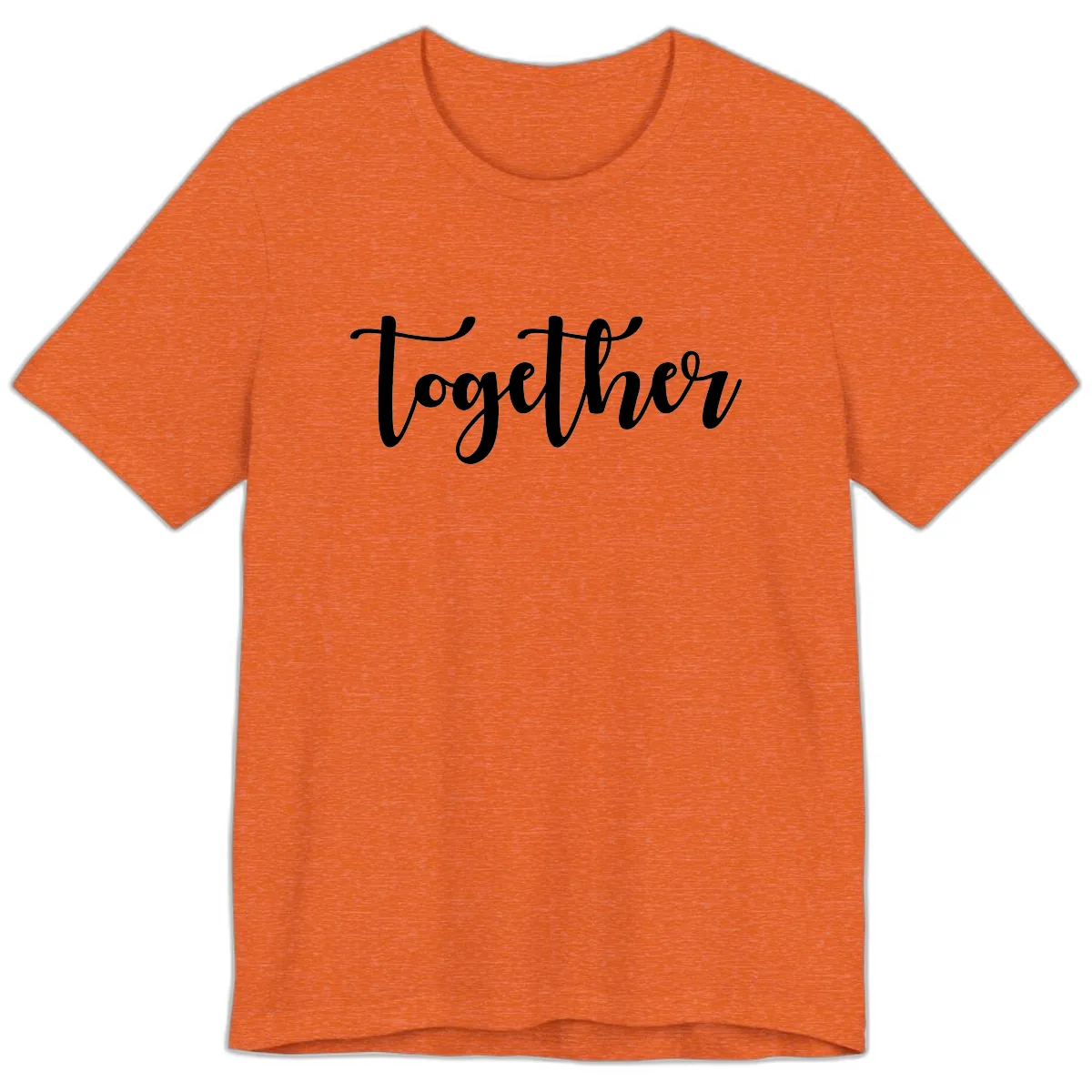 Together Script Typography Premium T-Shirt in Heather Orange