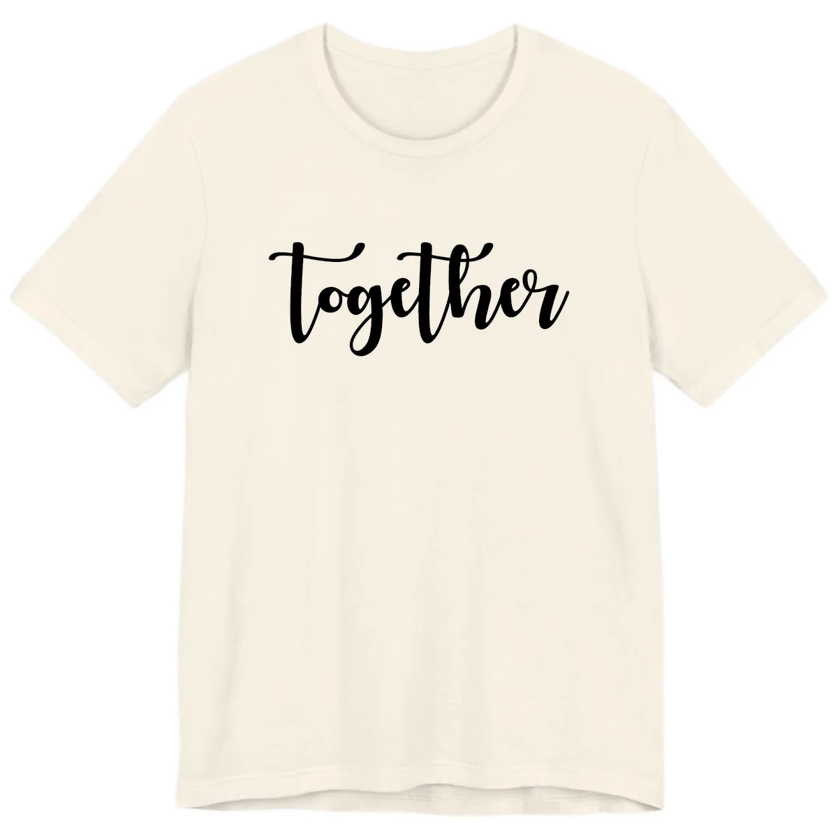 Together Script Typography Premium T-Shirt in Natural