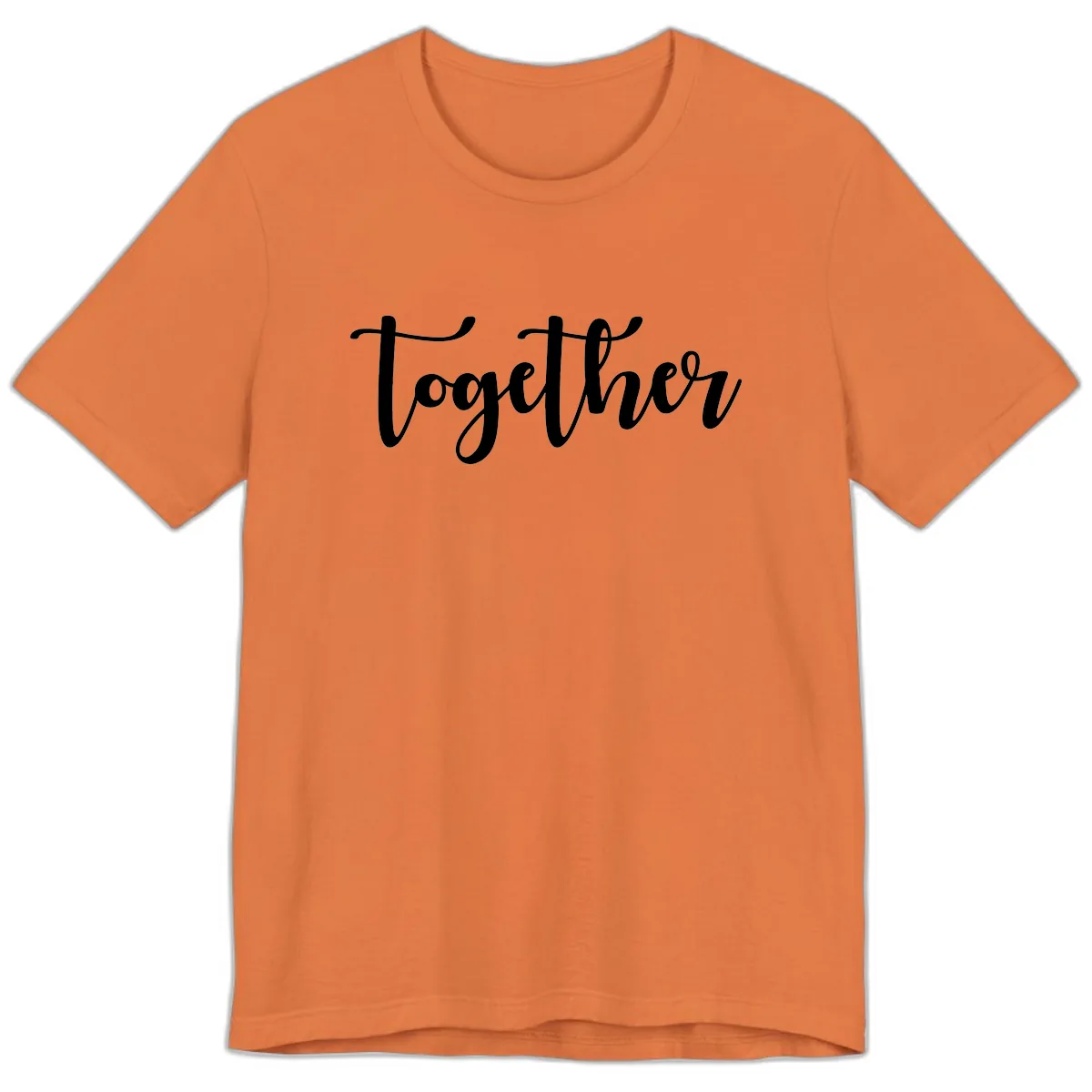 Together Script Typography Premium T-Shirt in Burnt Orange