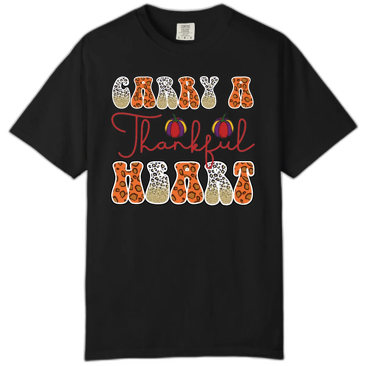 Carry A Thankful Heart Comfort Color in Black