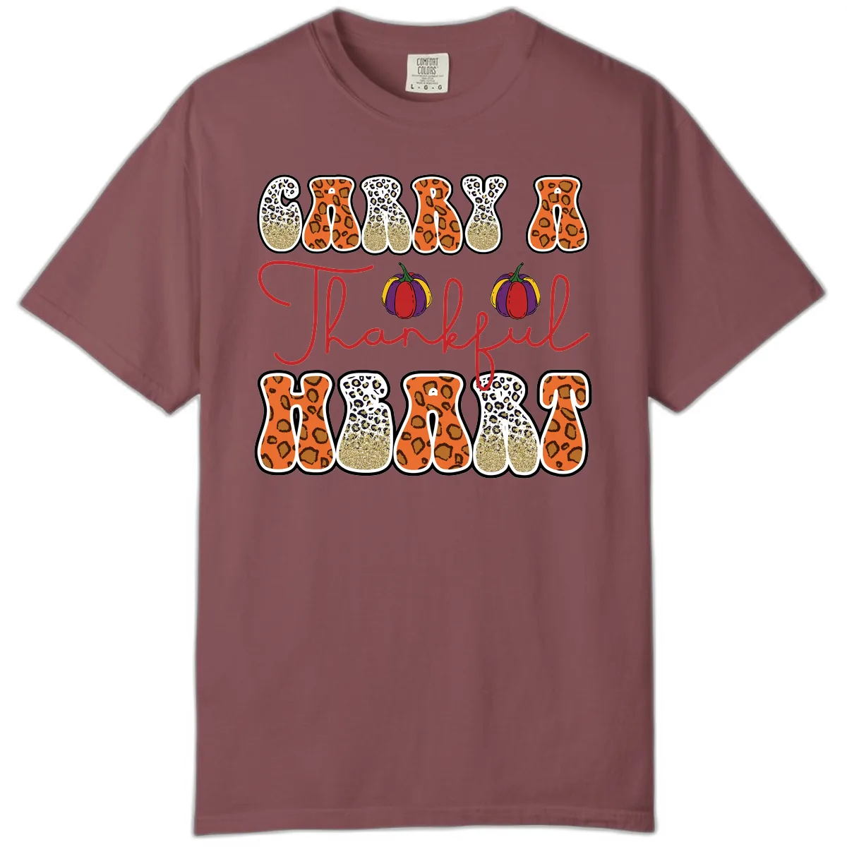 Carry A Thankful Heart Comfort Color in Brick