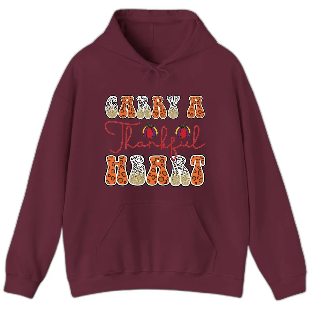 Carry A Thankful Heart Hoodie in Maroon