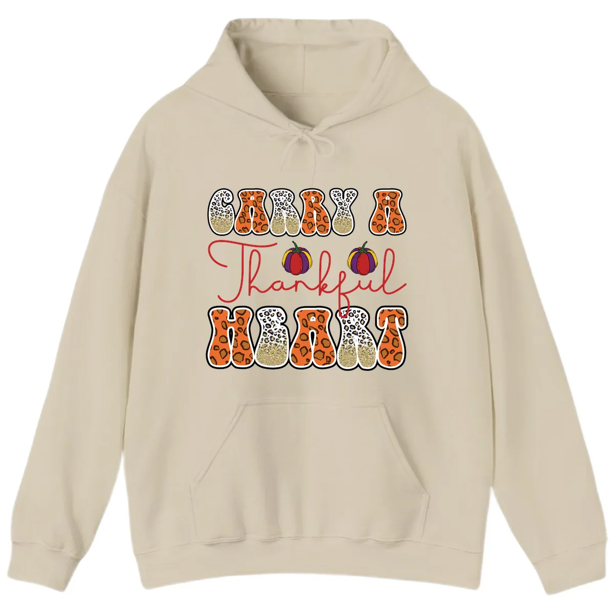 Carry A Thankful Heart Hoodie in Sand