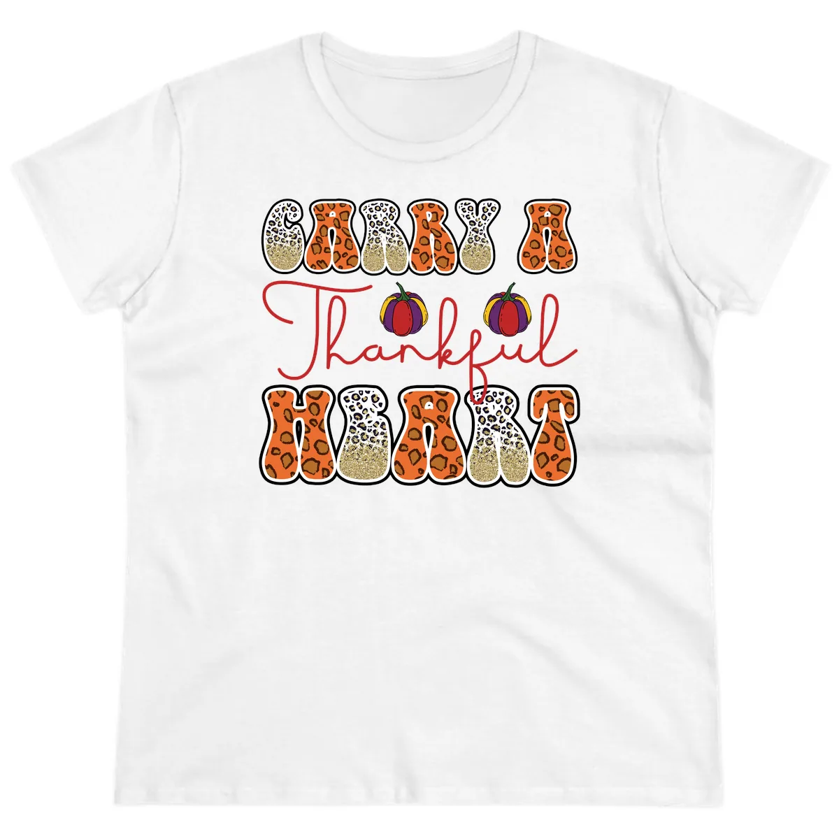 Carry A Thankful Heart Ladies Tee in White