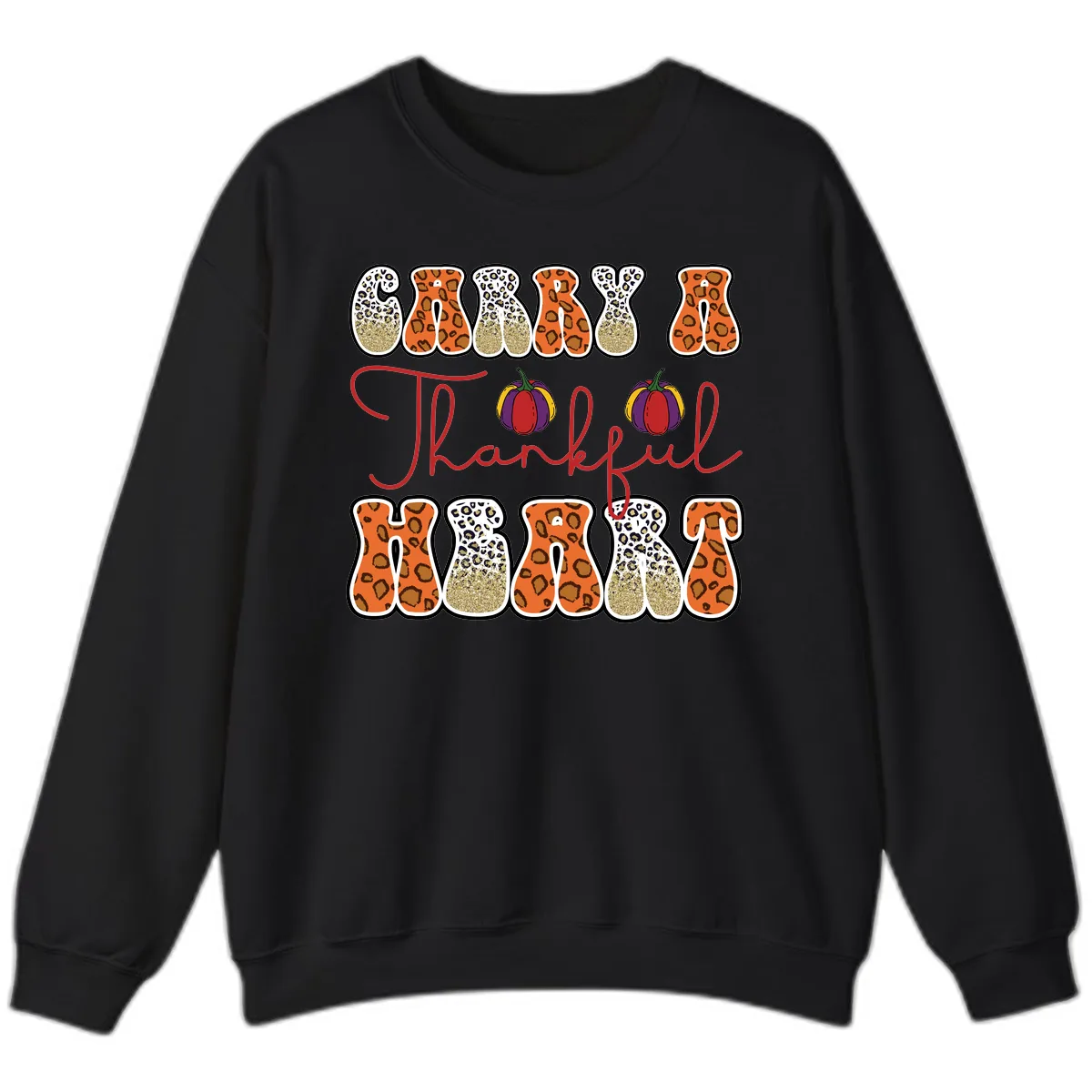 Carry A Thankful Heart Sweatshirt in Black