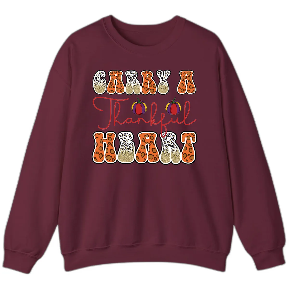 Carry A Thankful Heart Sweatshirt in Maroon