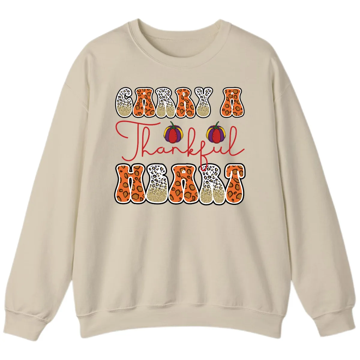 Carry A Thankful Heart Sweatshirt in Sand