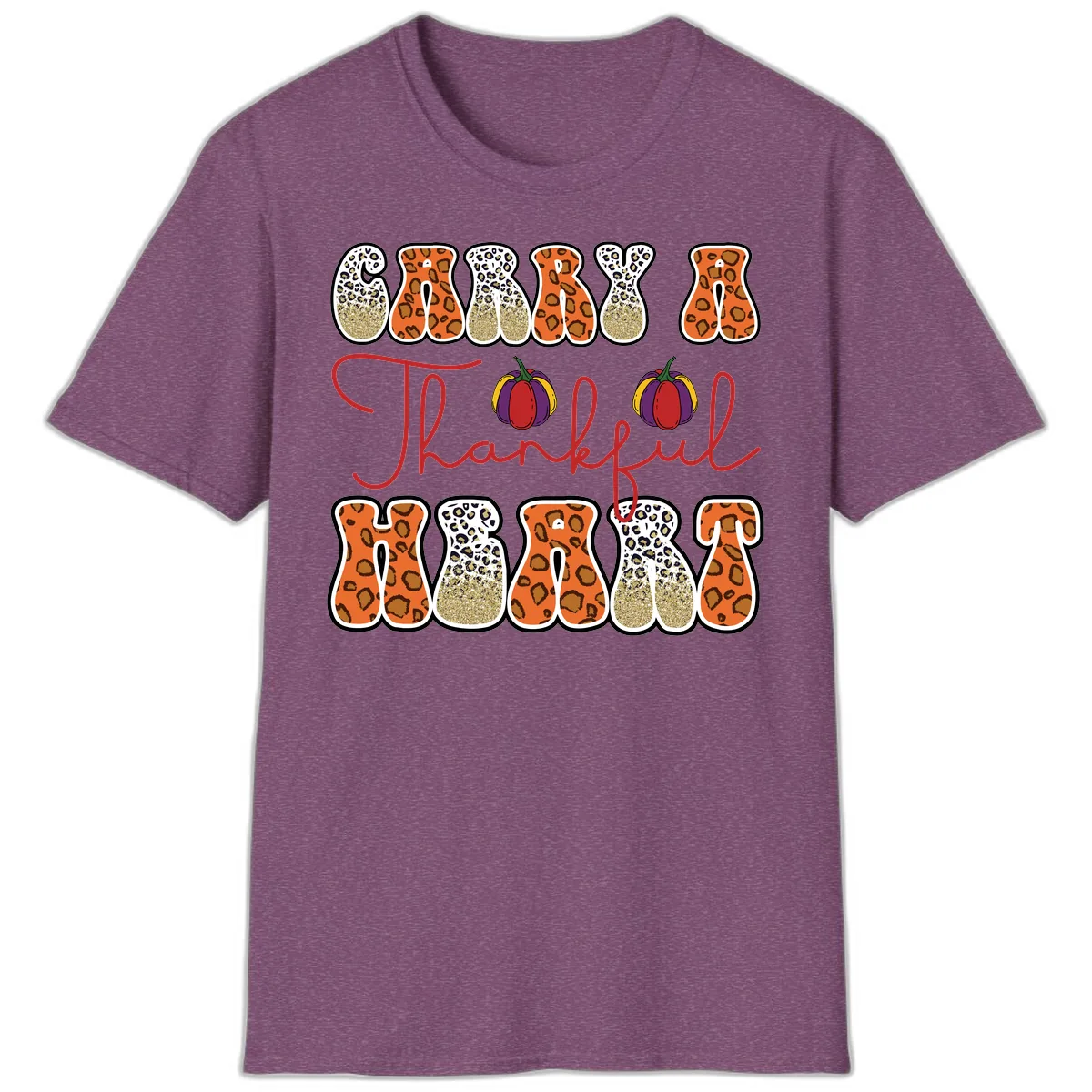Carry A Thankful Heart T-Shirt in Heather Maroon