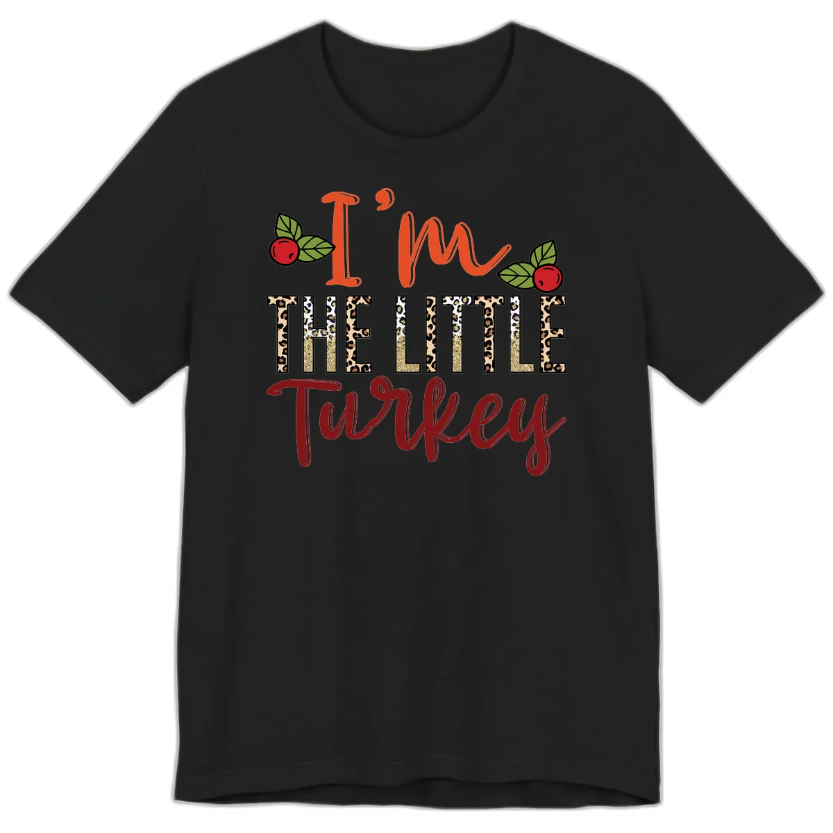 I'm The Little Turkey Thanksgiving Design Premium T-Shirt in Black