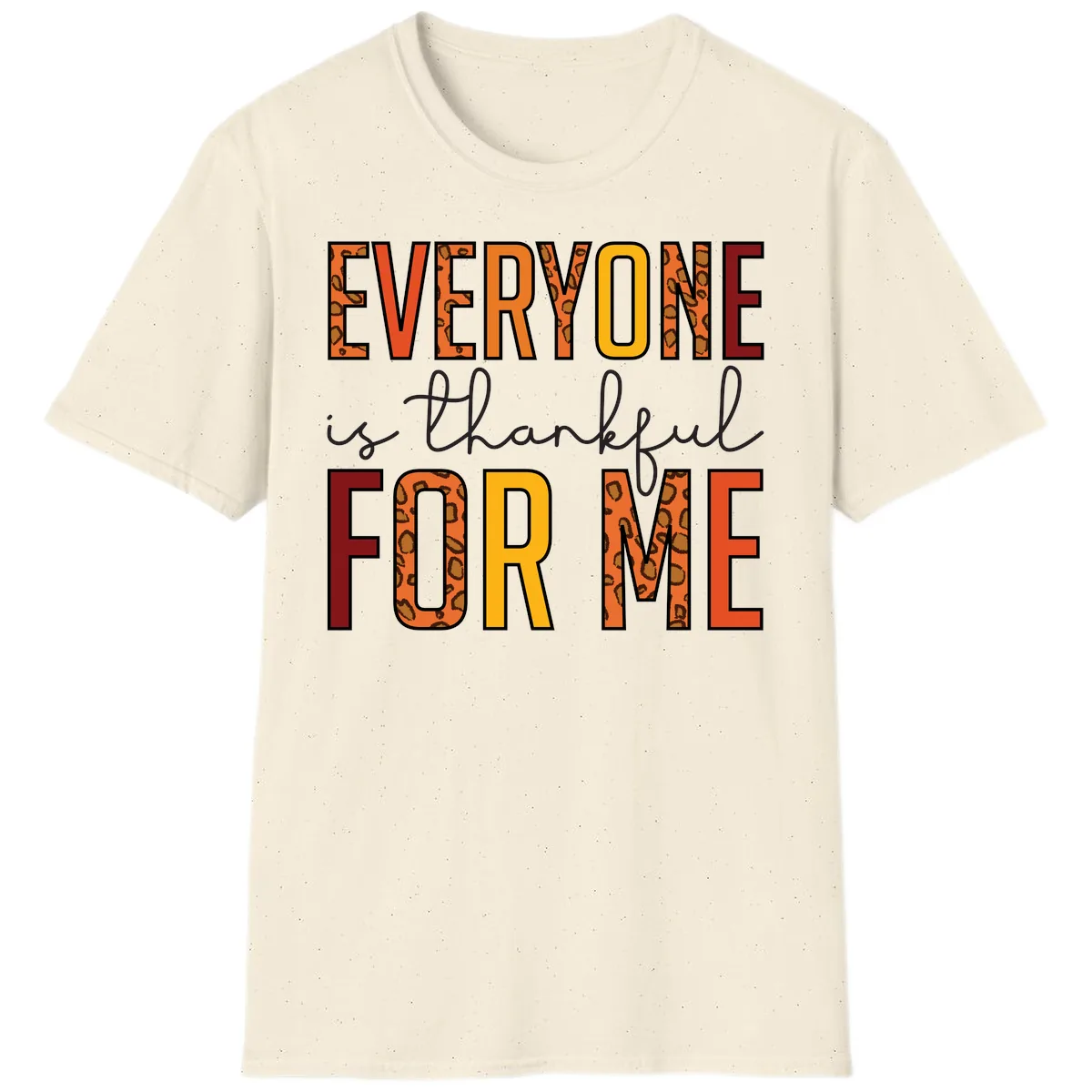 Everyone Is For Me Typography T-Shirt in Natural
