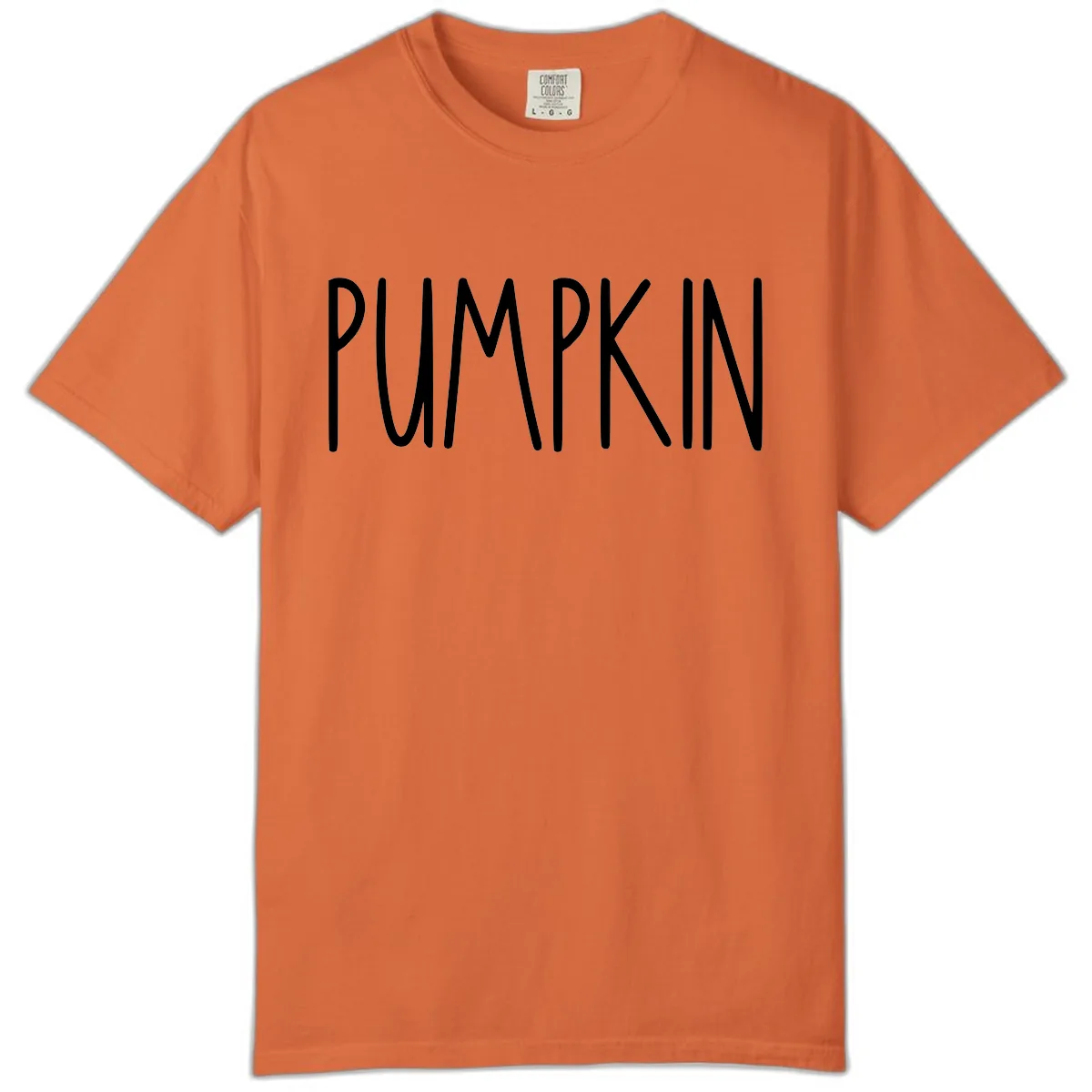 Pumpkin Patch Text Design Comfort Color in Burnt Orange