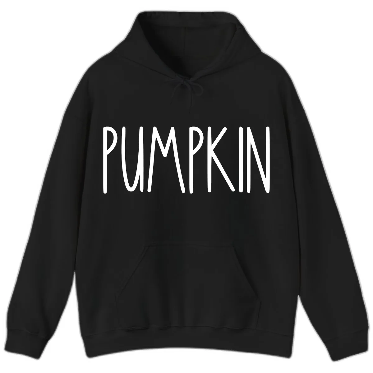 Pumpkin Patch Text Design Hoodie in Black